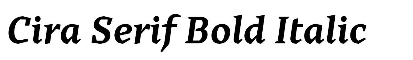 Cira Serif Bold Italic